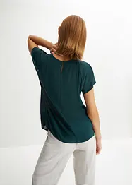 Bluse med blonde, bonprix