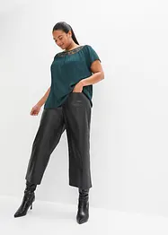 Bluse med blonde, bonprix