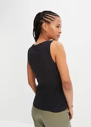 Ribbet topp i 100% økologisk bomull, bonprix