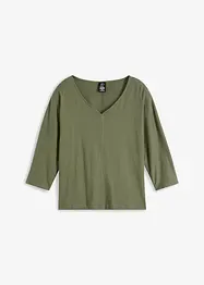 Topp av økologisk bomull, 3/4-lang arm, bonprix