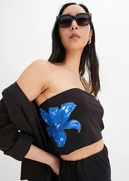 Bandeau-topp med print, RAINBOW