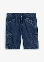 Cargo-jeansbermuda av økologisk bomull, Loose Fit, RAINBOW