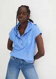 Henley-shirt med hette, bonprix