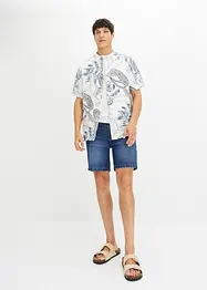 Lang jeansshorts med stretch, Regular Fit, John Baner JEANSWEAR