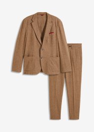 Dress med lin (2-delt sett): Blazer og bukse, Slim Fit, bpc selection