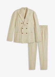 Dress med lin, dobbeltspent (2-delt sett): Blazer og bukse, Regular Fit, bpc selection