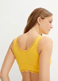 Ribbet bustier med økologisk bomull (2-pack), bpc bonprix collection