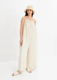 Jumpsuit med lin, bonprix