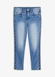 Skinny jeans med perle-applikasjon, bonprix