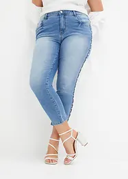 Skinny jeans med perle-applikasjon, bonprix