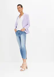 Skinny jeans med perle-applikasjon, bonprix