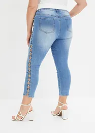 Skinny jeans med perle-applikasjon, bonprix