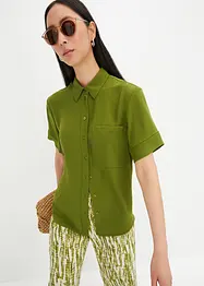 Kortermet bluse med brystlomme, bonprix