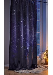 Lystett gardin med motiv av nattehimmel og resirkulert polyester (1-pack), bonprix