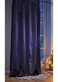 Lystett gardin med motiv av nattehimmel og resirkulert polyester (1-pack), bonprix