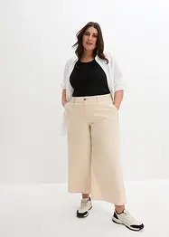 High Waist-twillbukse, 7/8-lengde, bpc bonprix collection