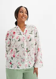 Chiffonbluse med vide ermer, bonprix