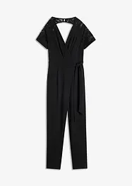 Jumpsuit med blonde, bonprix