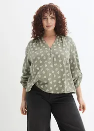 Oversized bluse i lett musselin, bonprix