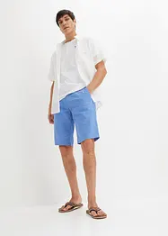 Chino-bermuda med lin og knytebånd, Regular Fit, bonprix