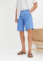 Chino-bermuda med lin og knytebånd, Regular Fit, bonprix