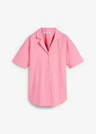 Ledig, oversized bluse i lett linmiks, bonprix