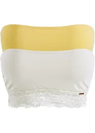 Feel Comfort bandeau-BH (2-pack) med økologisk bomull, bonprix