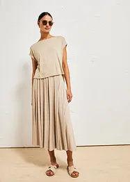 Oversized topp i lett viskose, bonprix