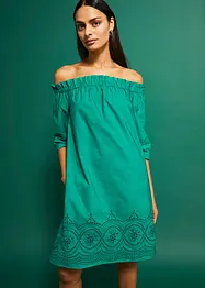 Off shoulder-kjole i 100% bomull, bonprix