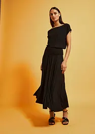 Jerseyskjørt i lett viskose, bonprix