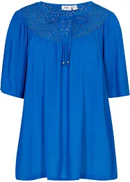 Lang tunika av crinkle, kort arm, bonprix