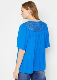 Lang tunika av crinkle, kort arm, bonprix