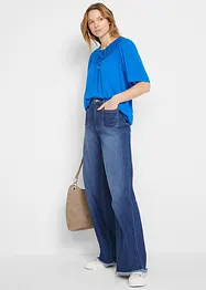 Lang tunika av crinkle, kort arm, bonprix