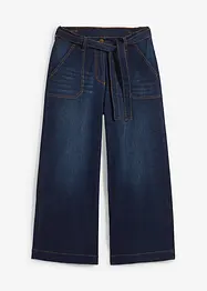 Wide Leg-jeans High Waist, komfortlinning cropped, bonprix