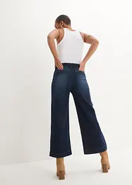 Wide Leg-jeans High Waist, komfortlinning cropped, bonprix