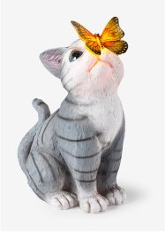 En solcelle-katt med sommerfugl, bpc living bonprix collection