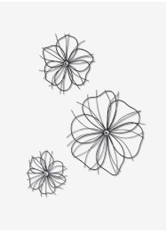 Veggdekor i blomsterform (3-delt sett), bpc living bonprix collection