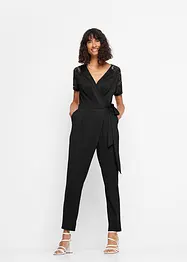 Jumpsuit med blonde, bonprix