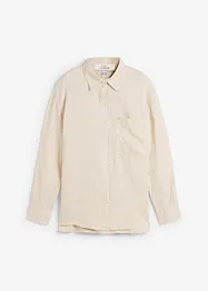 Skjortebluse i lin, bonprix