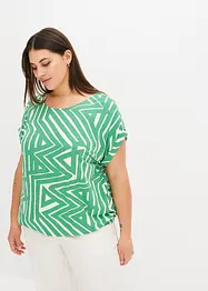 Oversized topp med trykt mønster, bonprix