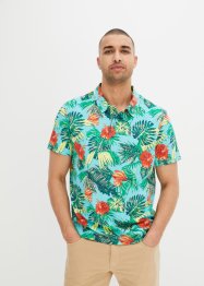 Poloskjorte med resort-krage, kort arm av økologisk bomull, RAINBOW