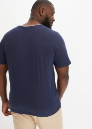 Henleyshirt, kort arm med dobbel look, av økologisk bomull, Regular Fit, bpc bonprix collection