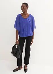 Chiffonbluse med topp under, bonprix