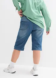 Jeans-bermuda med stretch og oppbrettet nederkant, bonprix