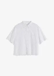 Bluse med hullbroderi, bonprix