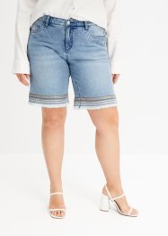 Jeans-bermuda med strass-applikasjon, BODYFLIRT
