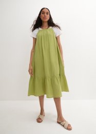 Musselin-kjole med volang, av bærekraftig bomull, bpc bonprix collection