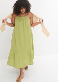 Musselin-kjole med volang, av bærekraftig bomull, bpc bonprix collection