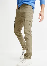 Slim Fit-bukse med stretch og cargolommer, Straight, bonprix