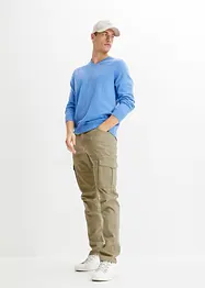 Slim Fit-bukse med stretch og cargolommer, Straight, bonprix